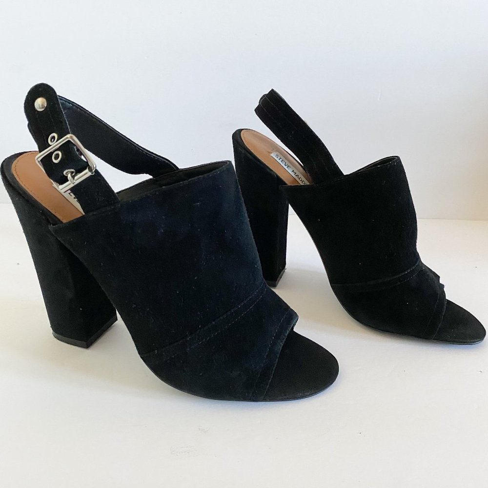 Steve Madden Suede Block Heel Mule